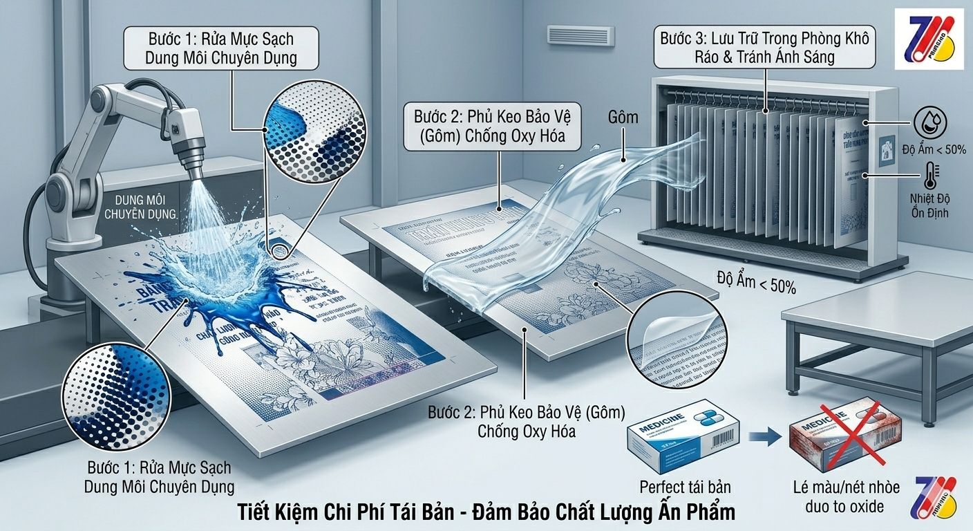 hệ thống máy in offset công nghiệp Trấn Hưng sử dụng bảng kẽm cao cấp